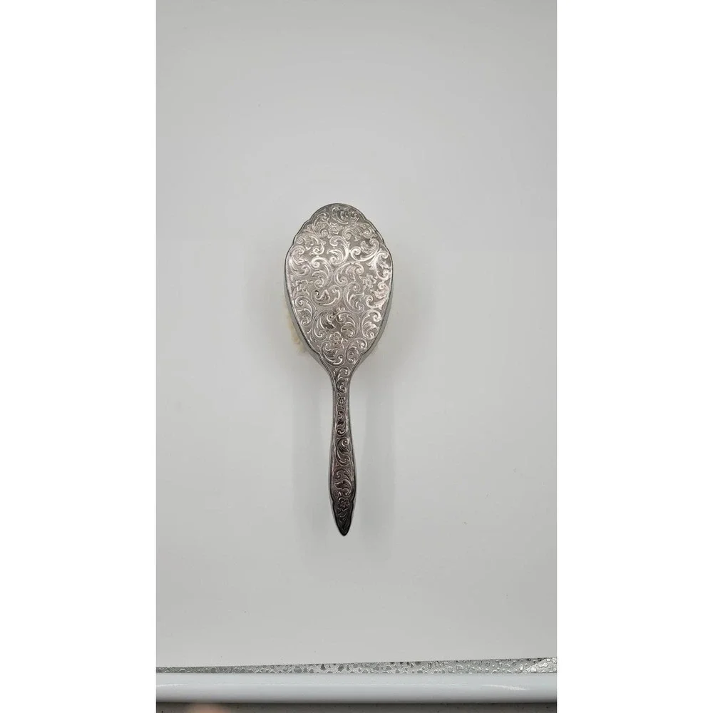 Antique Reuge Ste-Croix Silver Hairbrush Music Box‎ Swiss Movement West Germany